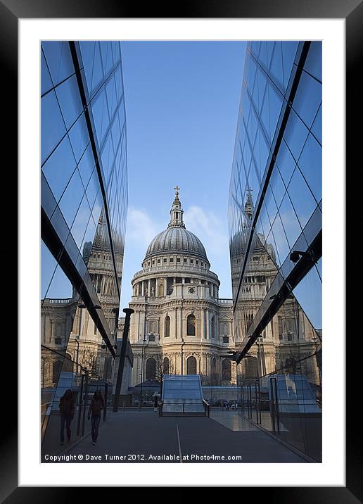 St. Pauls Cathedral, London Framed Mounted Print by Dave Turner