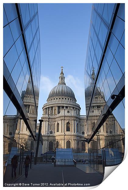 St. Pauls Cathedral, London Print by Dave Turner