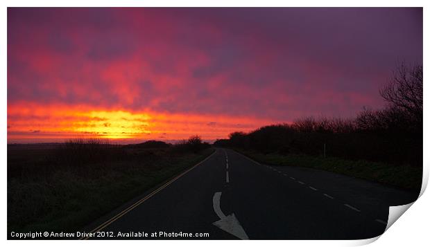 Road to the east Print by Andrew Driver