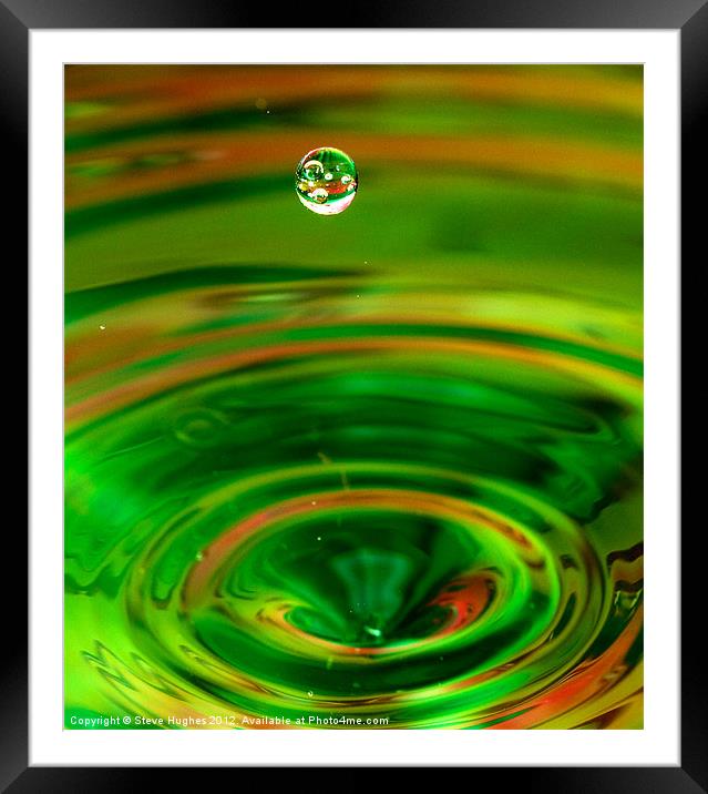 Incoming Water Drop Framed Mounted Print by Steve Hughes