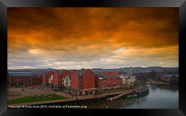 Something brewing over the Exe Framed Print by Andy dean