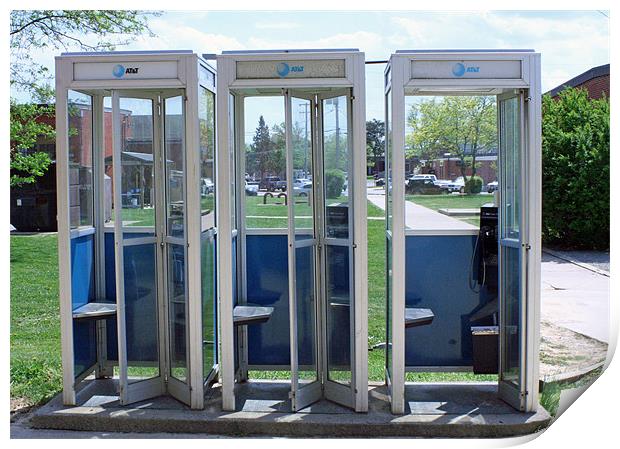 PHONE BOOTH Print by Larry Stolle