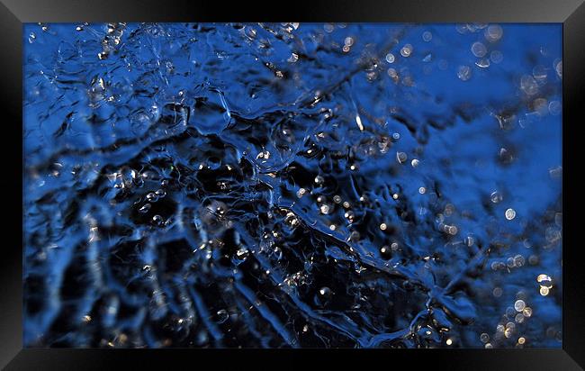Frozen Water Bubbles & Bokeh. Framed Print by Rosanna Zavanaiu