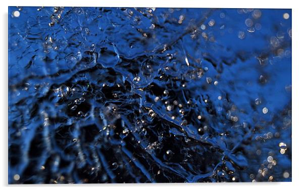 Frozen Water Bubbles & Bokeh. Acrylic by Rosanna Zavanaiu