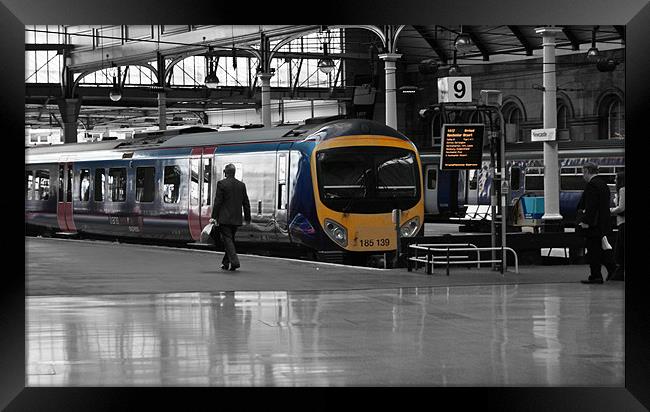 Newcastle Central Station Framed Print by John Ellis