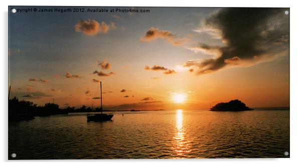 Florida Keys Sunset Acrylic by James Hogarth