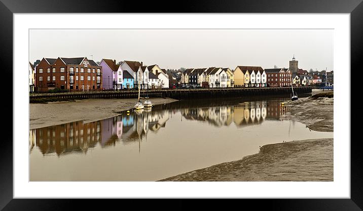 Wintery Wivenhoe panorama Framed Mounted Print by Gary Eason