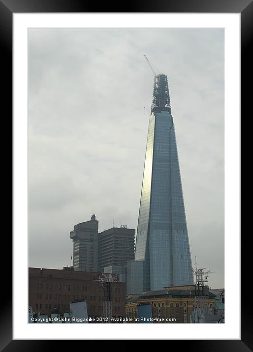 Shard London Bridge Framed Mounted Print by John Biggadike