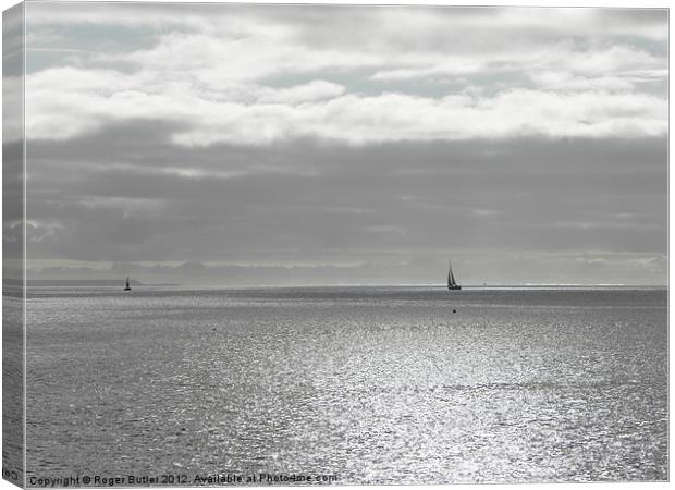 The Lonely Sea and Sky Canvas Print by Roger Butler