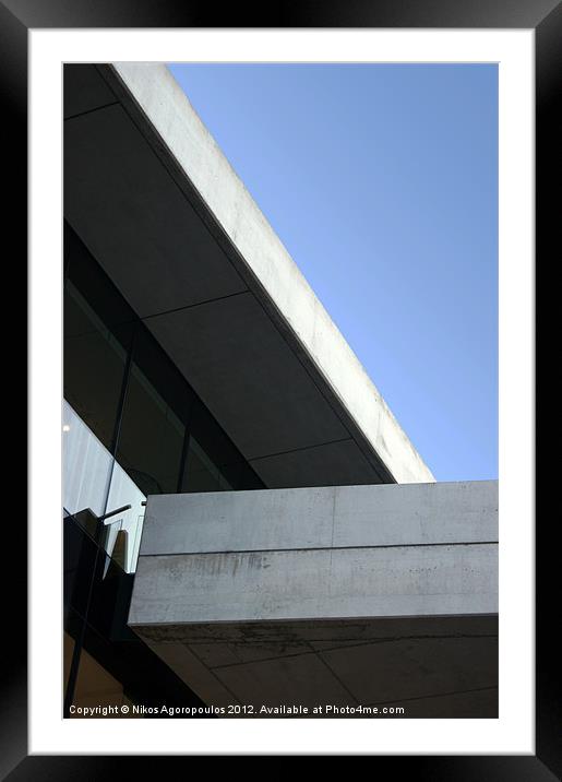 Acropolis museum rooflines Framed Mounted Print by Alfani Photography