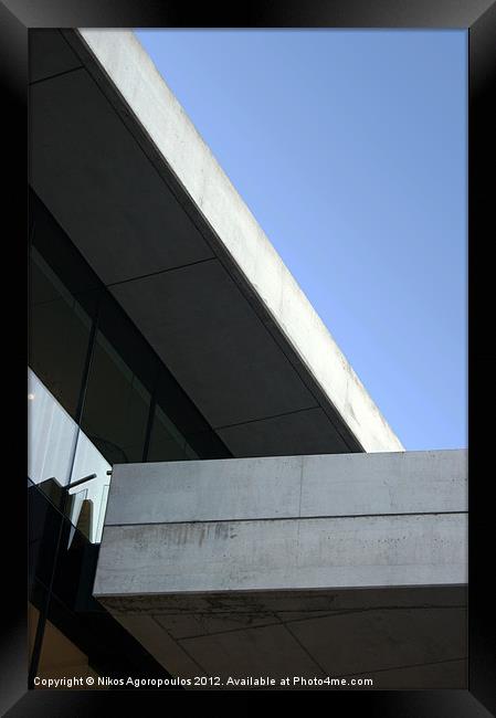 Acropolis museum rooflines Framed Print by Alfani Photography