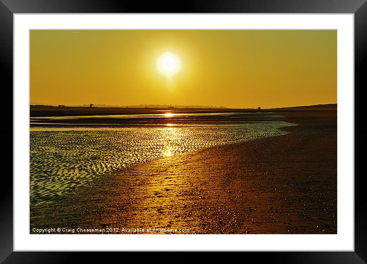 Sunset Framed Mounted Print by Craig Cheeseman