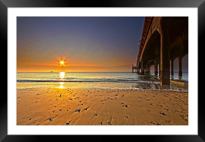 Sunrise by the Pier Framed Mounted Print by Jennie Franklin