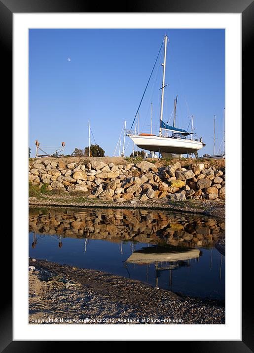 Sailing boat shipyard Framed Mounted Print by Alfani Photography
