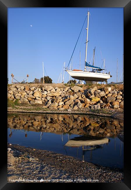Sailing boat shipyard Framed Print by Alfani Photography