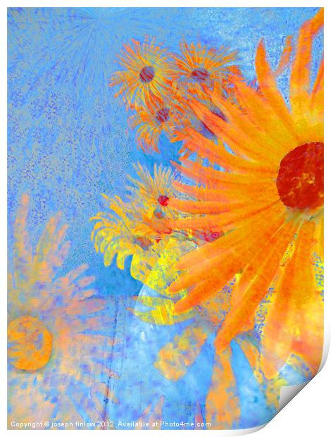 abstract floral Print by joseph finlow canvas and prints
