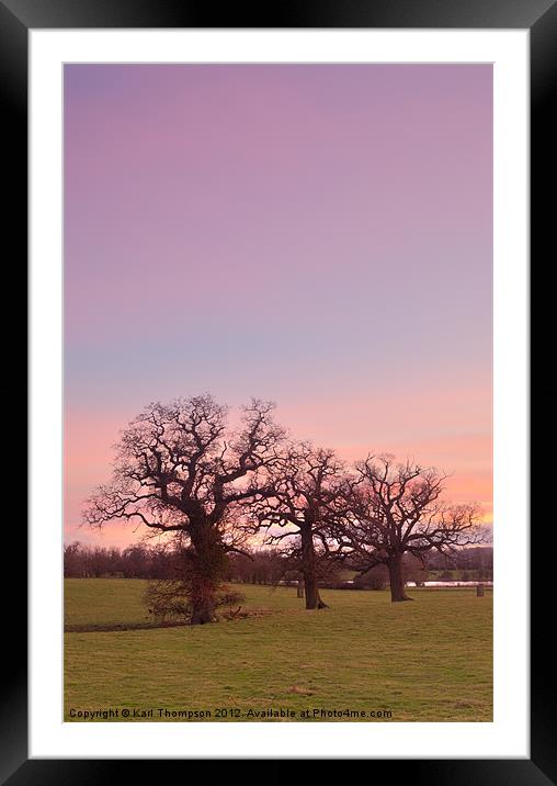 Sunset at Corsham Park Framed Mounted Print by Karl Thompson