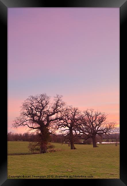 Sunset at Corsham Park Framed Print by Karl Thompson