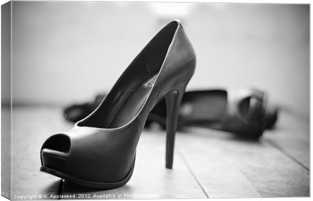 Stiletto heels for my lover.. Canvas Print by K. Appleseed.