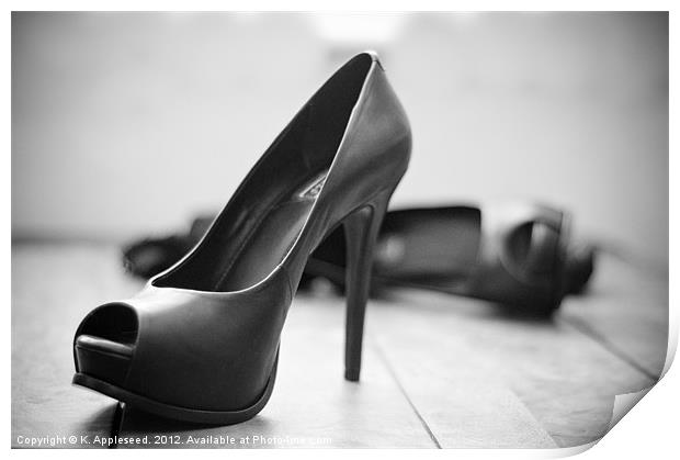 Stiletto heels for my lover.. Print by K. Appleseed.