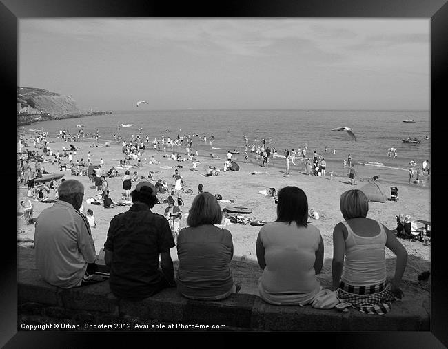 Day at the Beach Framed Print by Urban Shooters PistolasUrbanas!