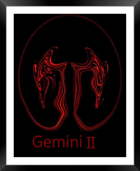 Gemini II Framed Mounted Print by Barbara Schafer