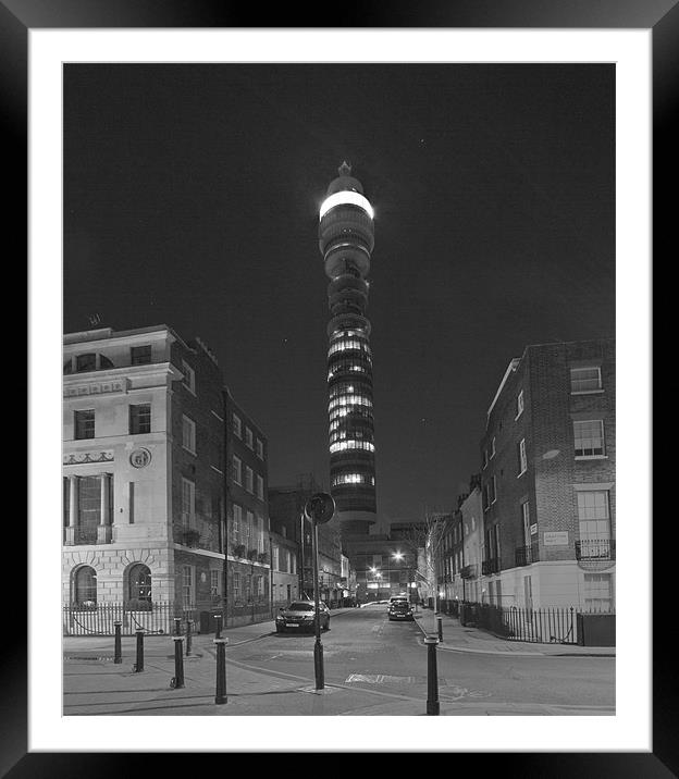 BT Tower in London Framed Mounted Print by David French