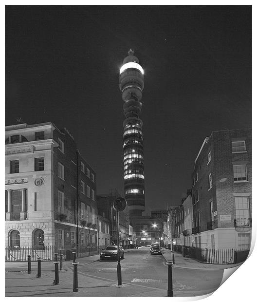 BT Tower in London Print by David French