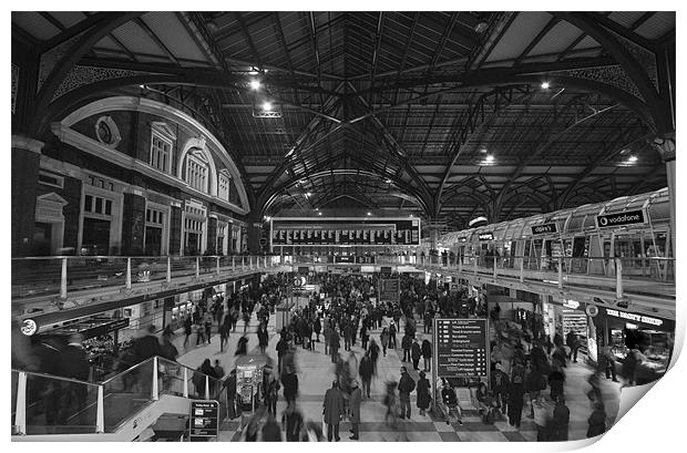 Liverpool Street Station bw Print by David French