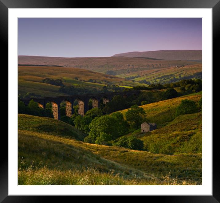 Yorkshire Dales Dent Head Railway Viaduct Framed Mounted Print by Ashley Chaplin