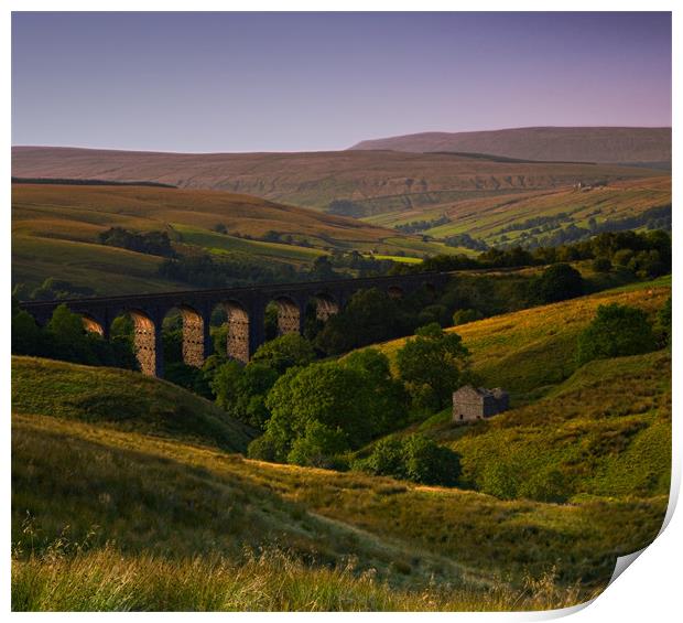 Yorkshire Dales Dent Head Railway Viaduct Print by Ashley Chaplin
