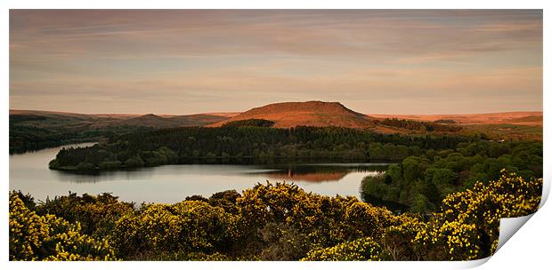 Dartmoor Reservoir Sunset Print by Ashley Chaplin
