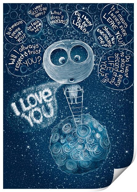 I love You! Print by Ruta Dumalakaite