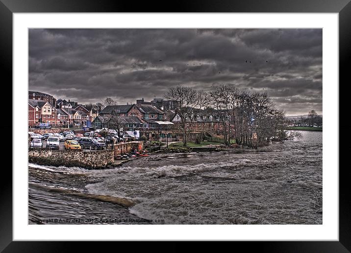 The Mill on the Exe Framed Mounted Print by Andy dean