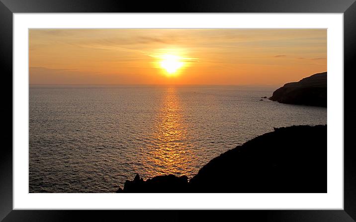 Sunset in Kerry Framed Mounted Print by barbara walsh