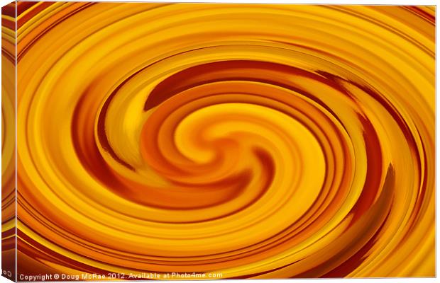 Yellow swirl Canvas Print by Doug McRae