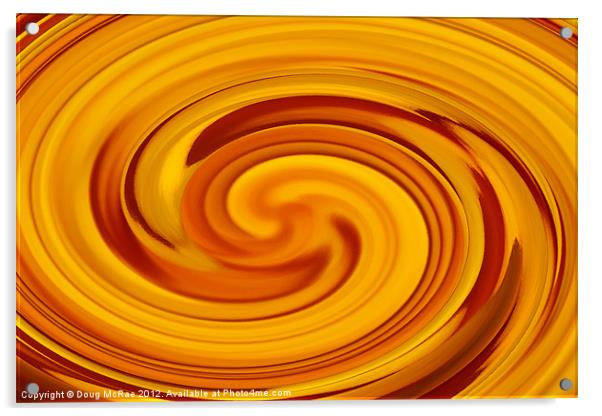 Yellow swirl Acrylic by Doug McRae