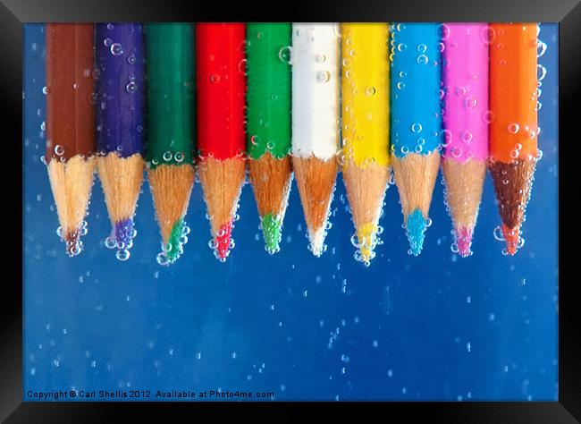 Colour pencils Framed Print by Carl Shellis