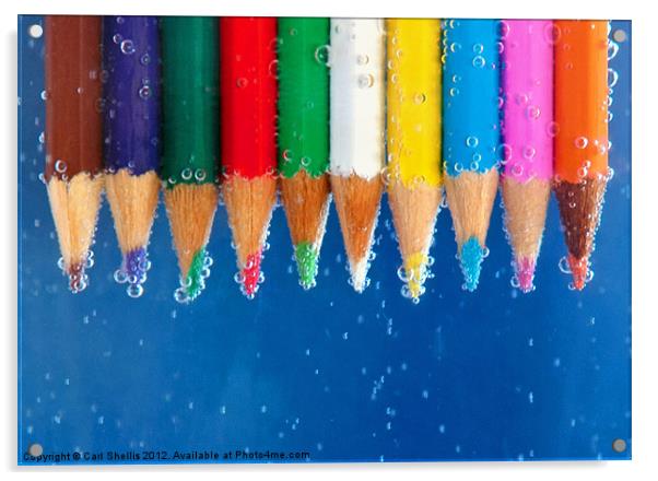Colour pencils Acrylic by Carl Shellis