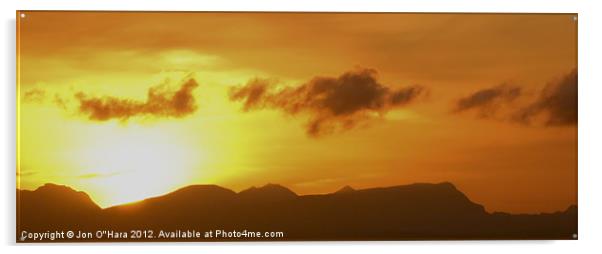 MAINLAND SUNRISE FROM LEWIS BAYBLE Acrylic by Jon O'Hara