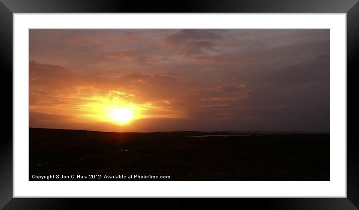 Sunset Eye Peninsula Lewis Hebrides Framed Mounted Print by Jon O'Hara