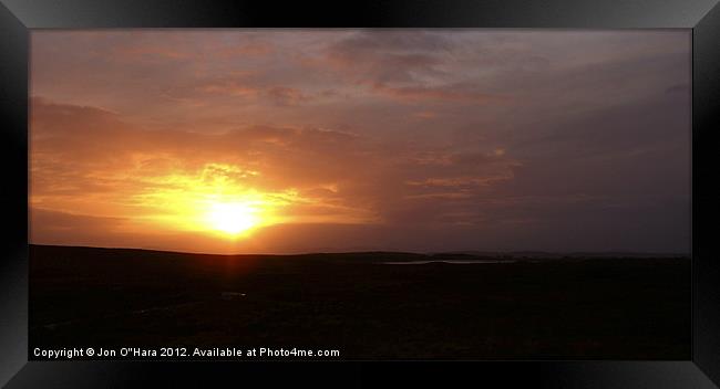 Sunset Eye Peninsula Lewis Hebrides Framed Print by Jon O'Hara
