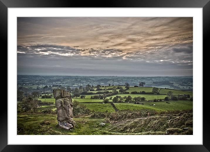 The Alport Stone at Alport Heights Derbyshire Framed Mounted Print by Scott Simpson