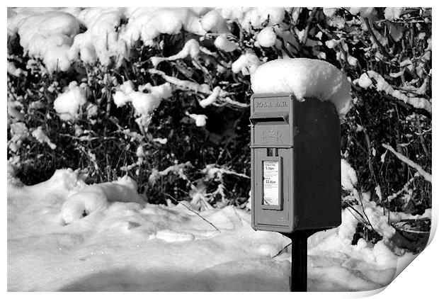 A Snowy Post Box Print by Scott Simpson