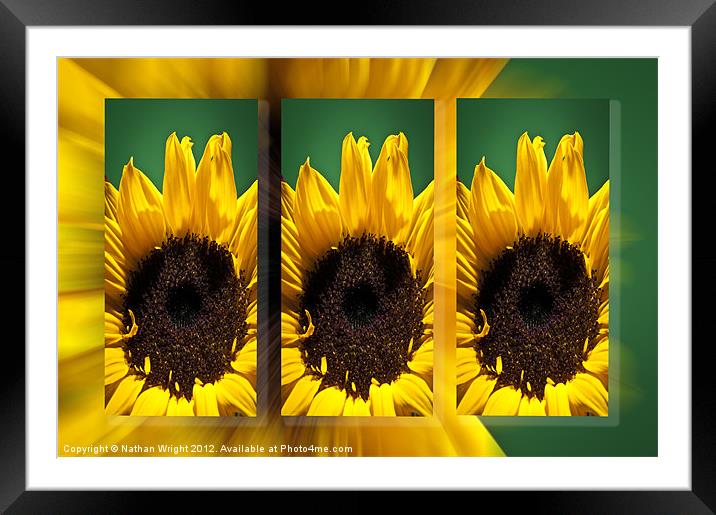 Three suns Framed Mounted Print by Nathan Wright