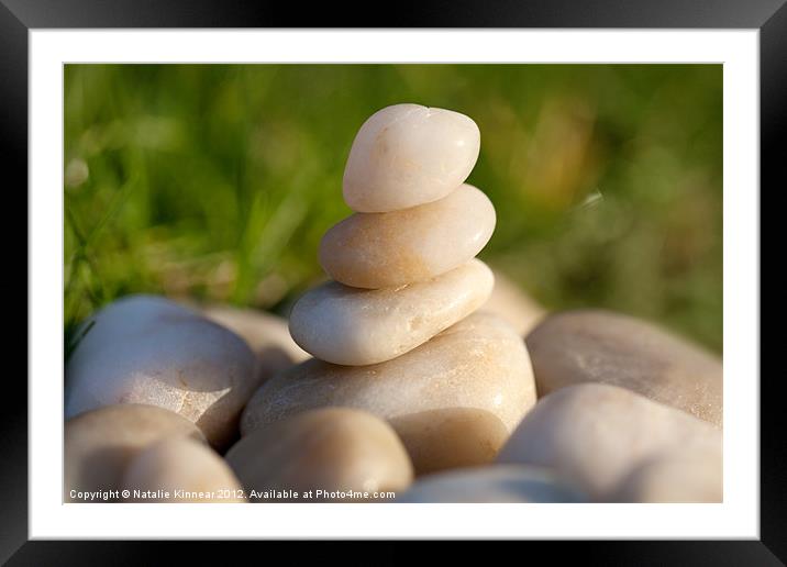 Pebbles in the Sunlight Framed Mounted Print by Natalie Kinnear