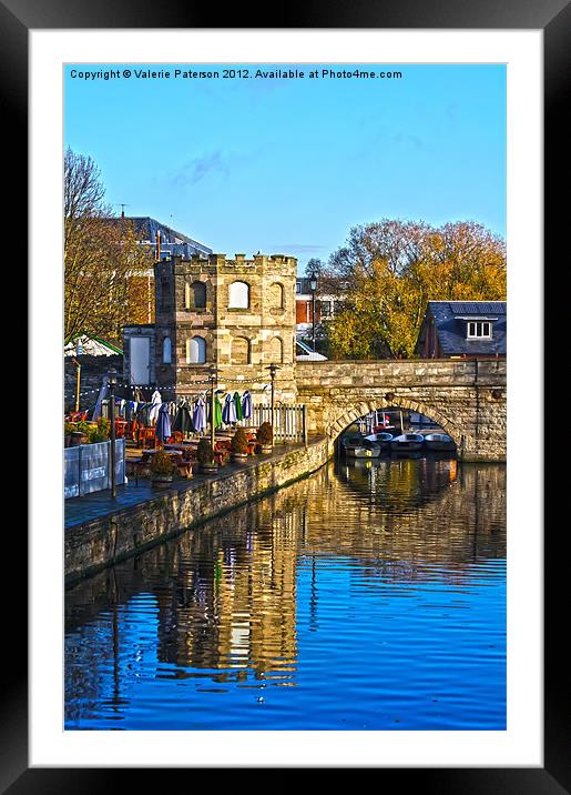Stratford Bridge Reflection Framed Mounted Print by Valerie Paterson