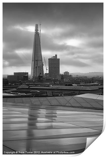 The Shard in the Cloud, London Print by Dave Turner