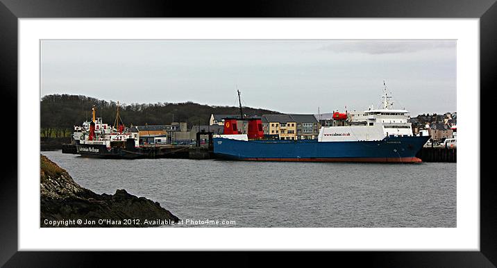 MV MUIRNEAG & ARRAN STORNOWAY Framed Mounted Print by Jon O'Hara