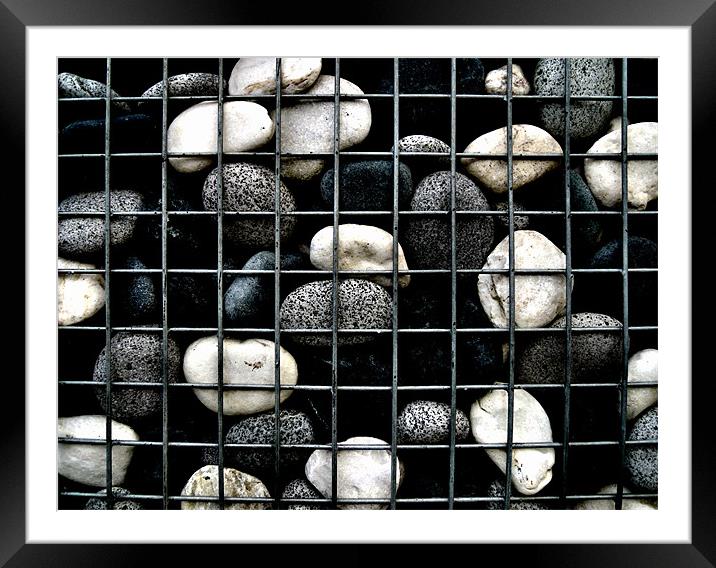 cage of stones Framed Mounted Print by Heather Newton